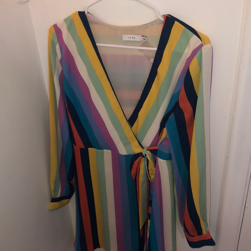 Colorful wrap dress